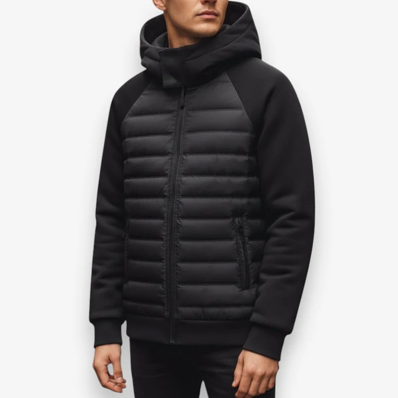 Lucas – Men's Jacket with Zipper Closure and Hoodie