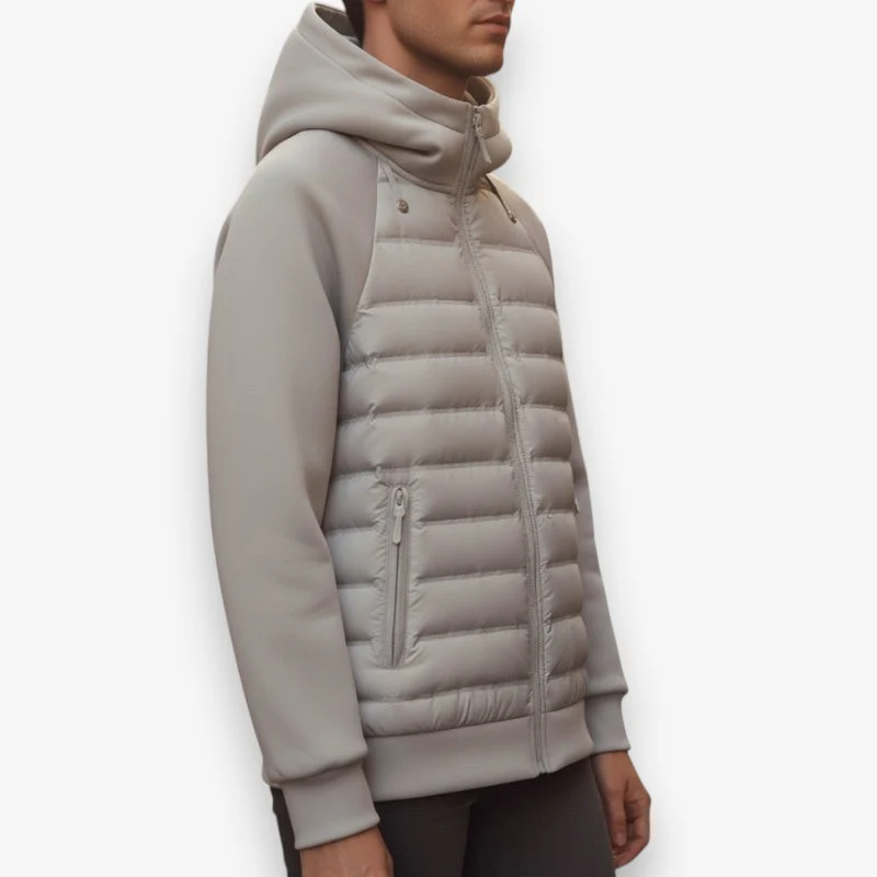 Lucas – Men's Jacket with Zipper Closure and Hoodie - Image 2