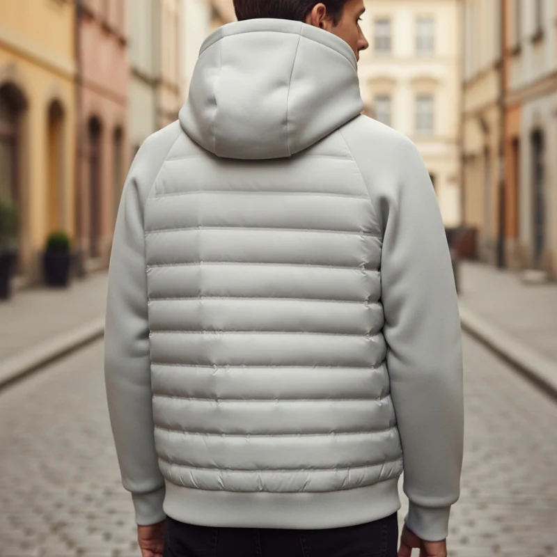 Lucas – Men's Jacket with Zipper Closure and Hoodie - Image 4