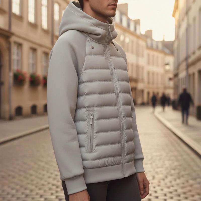 Lucas – Men's Jacket with Zipper Closure and Hoodie - Image 5