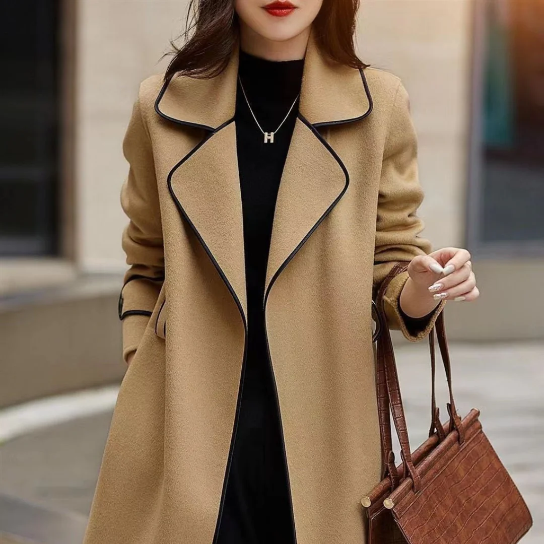 Lucie – Lapel Collar Jacket with Adjustable Belt - Image 6