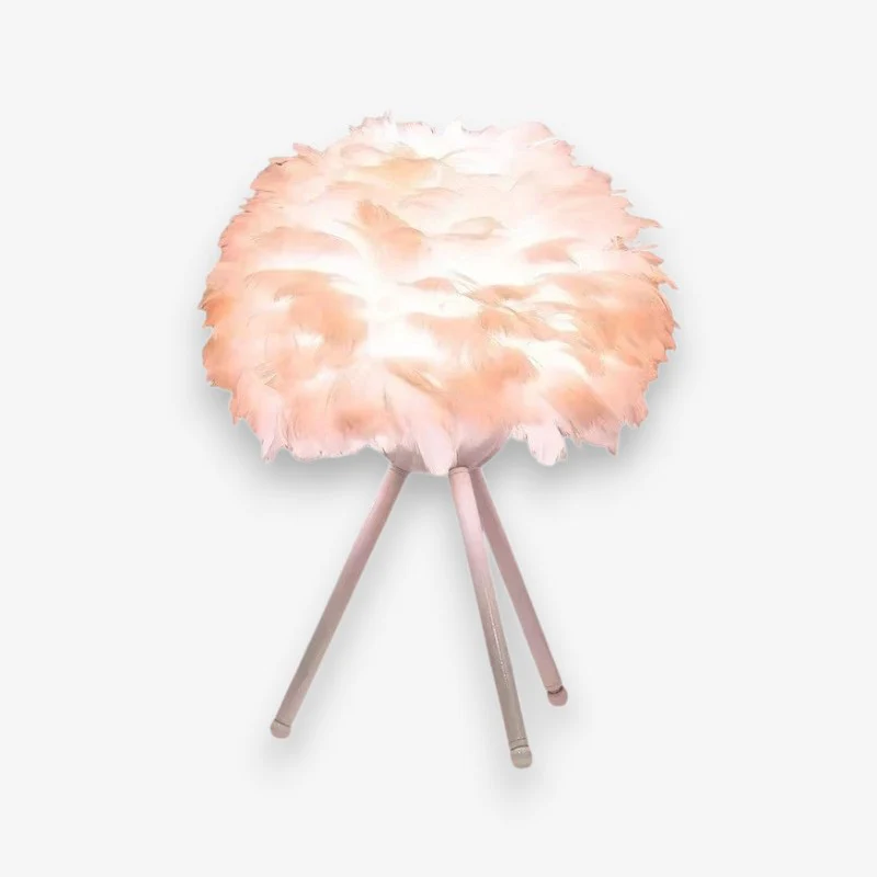 LumiNest – Feather Table Lamp with Tripod Design - Image 3