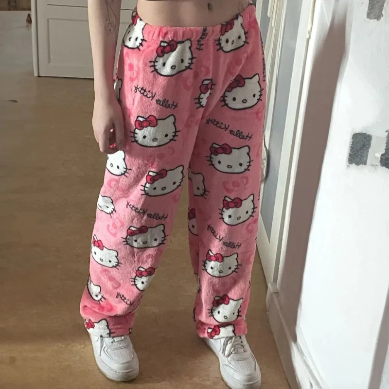 Luna – Wide-Leg Pants with Cat Print - Image 5