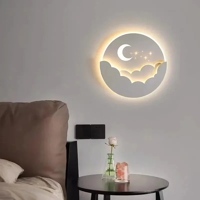LunaGlow – Round LED Wall Lamp Moon & Stars - Image 3