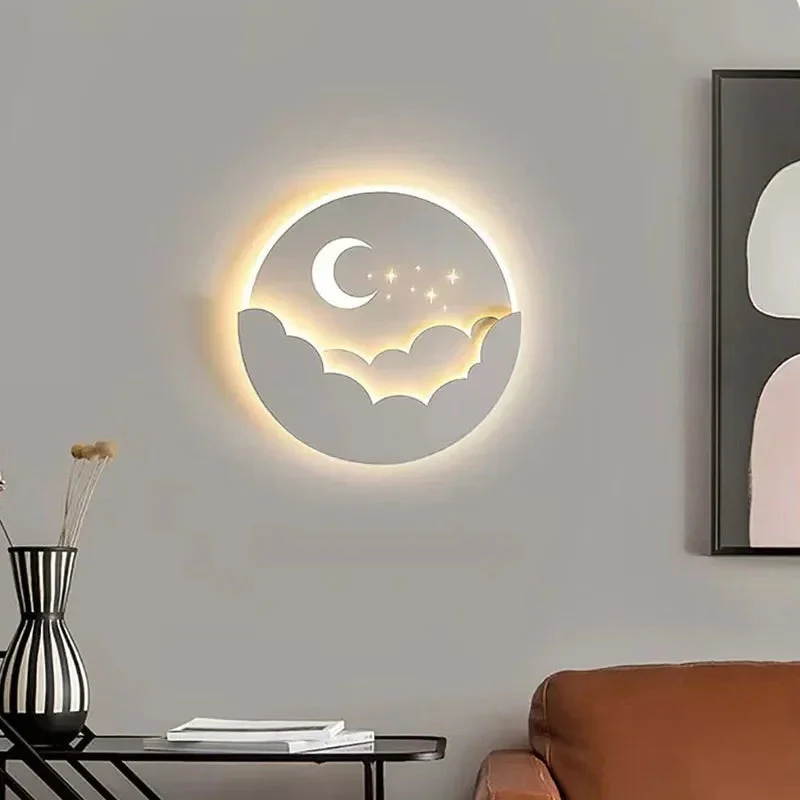 LunaGlow – Round LED Wall Lamp Moon & Stars - Image 4