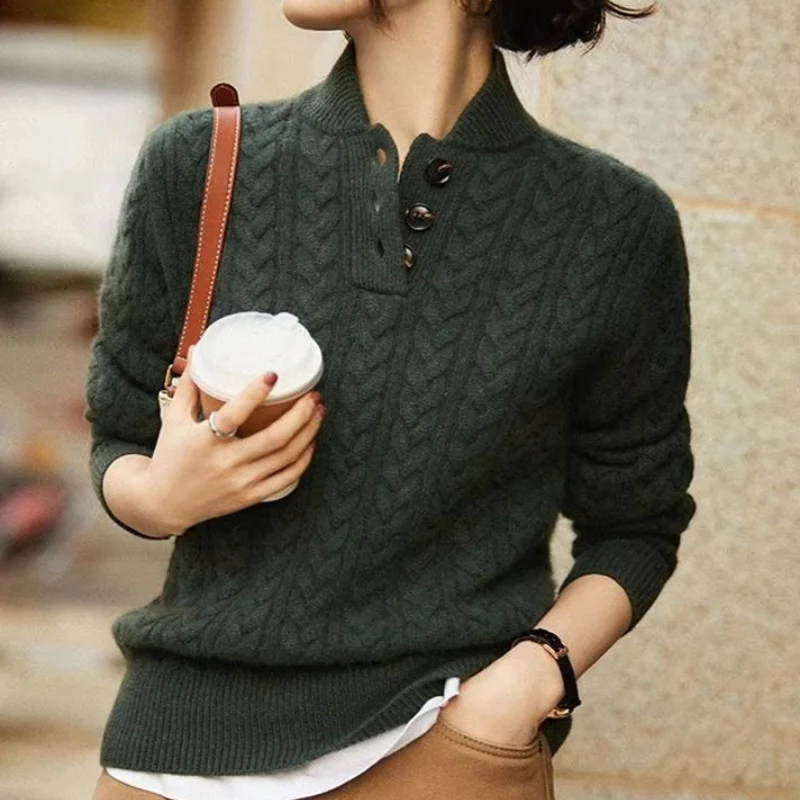 Maelle – Women's Slim Fit Cardigan with Buttons - Image 4