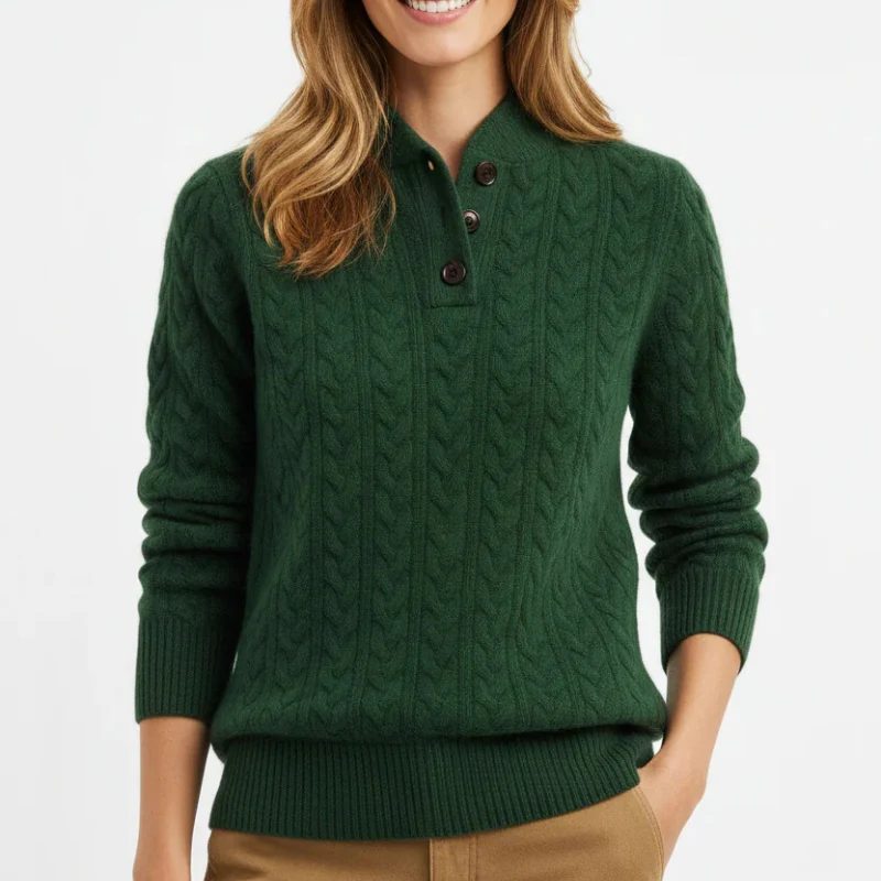 Maelle – Women's Slim Fit Cardigan with Buttons - Image 5