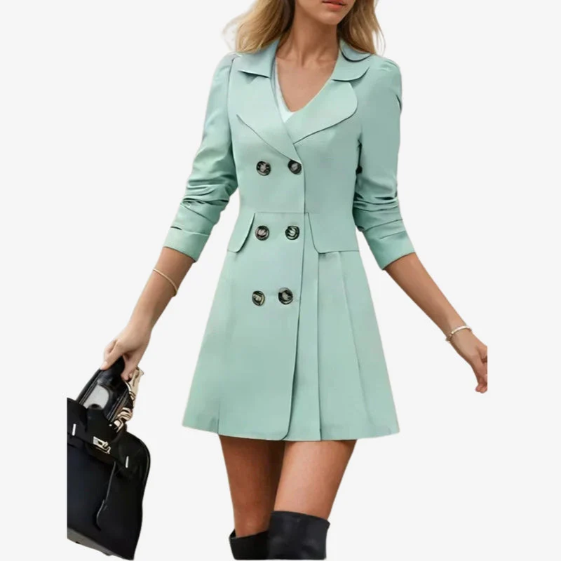 Mara – Trench coat with a dropped collar and button closure - Image 3