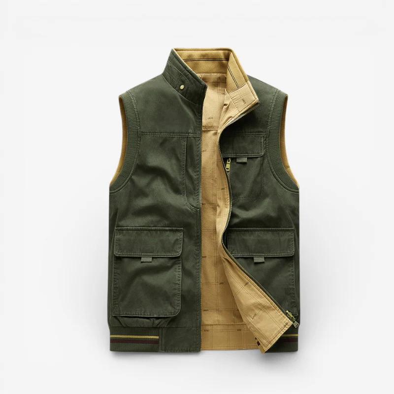 Mason – Men's Cardigan with Stand-Up Collar & Zipper Closure - Image 4