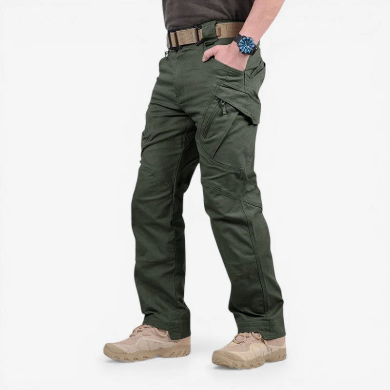 Men Slim Fit Cargo Pants Multi Pocket Stretch - Image 2
