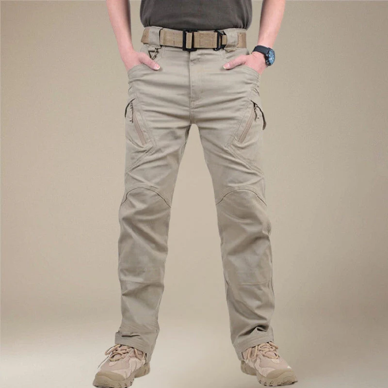 Men Slim Fit Cargo Pants Multi Pocket Stretch - Image 5