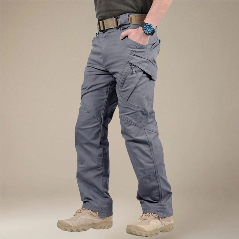 Men Slim Fit Cargo Pants Multi Pocket Stretch - Image 6