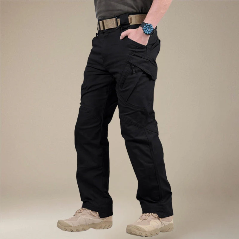 Men Slim Fit Cargo Pants Multi Pocket Stretch - Image 8