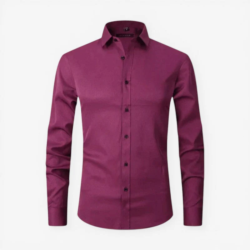 Men's Slim Fit Long Sleeve Button Down Shirt - Image 11