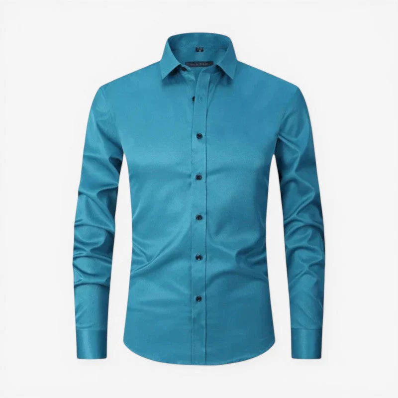Men's Slim Fit Long Sleeve Button Down Shirt - Image 6