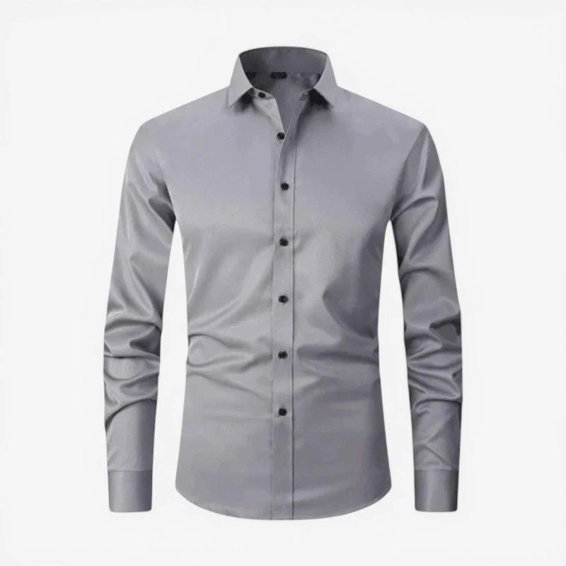 Men's Slim Fit Long Sleeve Button Down Shirt - Image 8
