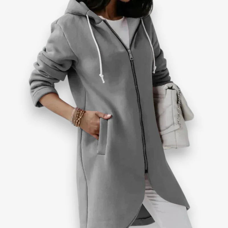 Mia – Long Sleeve Zip Hoodie - Image 4