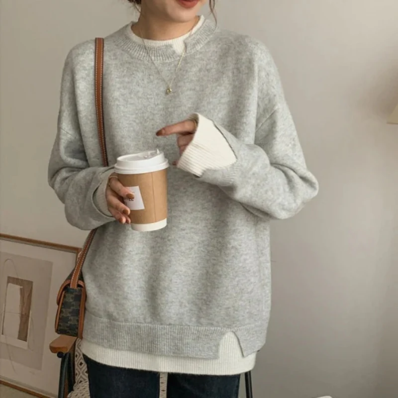 Mia – Women's Ribbed Collar Sweater - Image 6