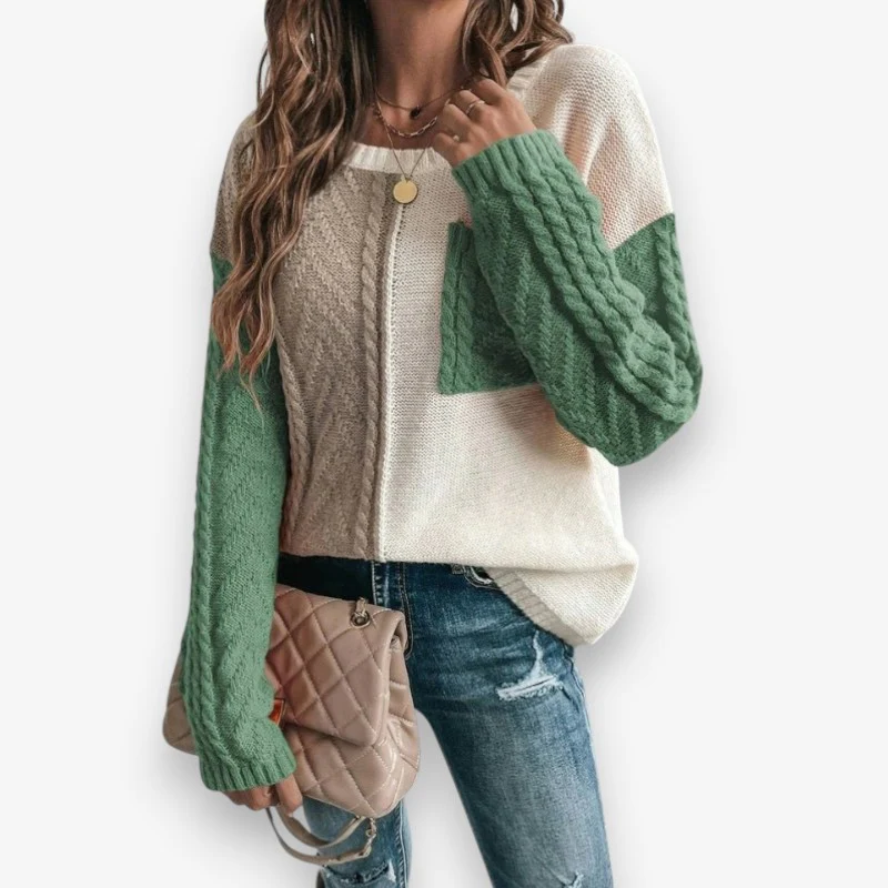 Mia – Women's Long Sleeve Crew Neck Sweater