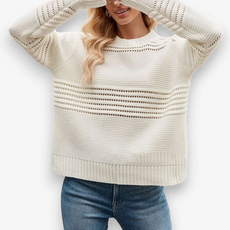 Mia – Long Sleeve Sweater with Round Neck - Image 4