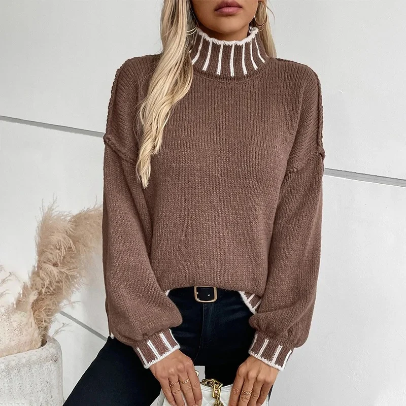 Mia – Long Sleeve Sweater with Stand-Up Collar - Image 3