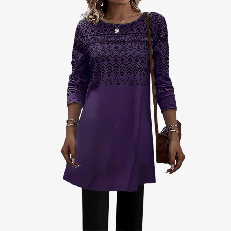 Mia – Women's Sweater with Zigzag Pattern - Image 2