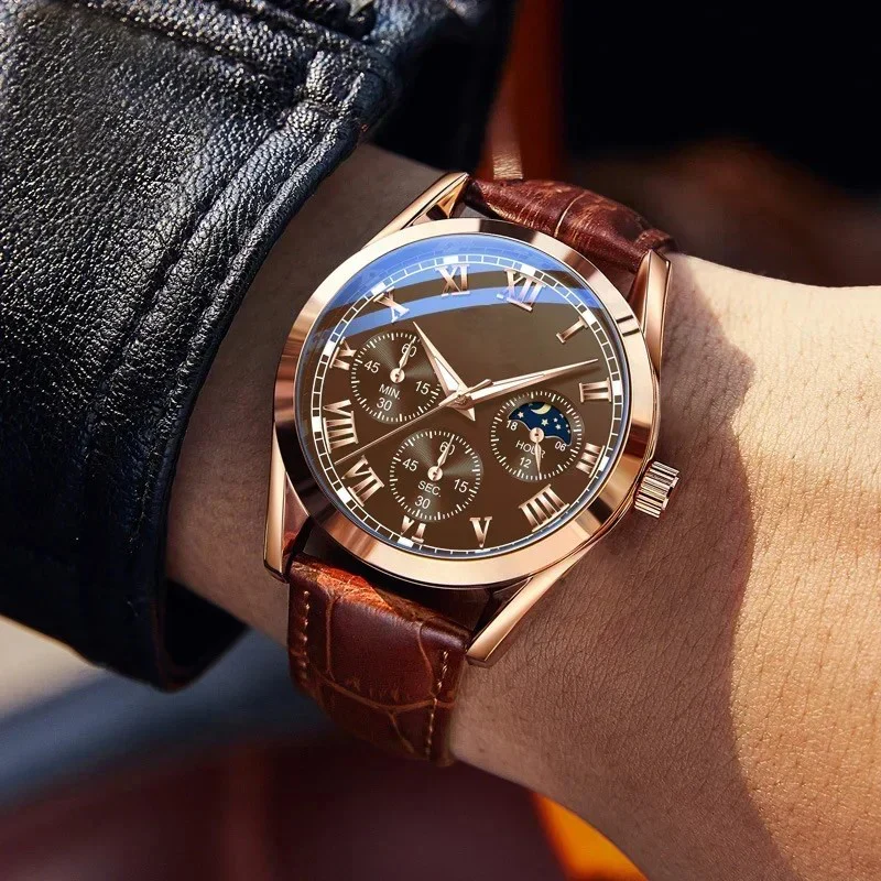 Michael – Round Watch with Adjustable Strap and Chronograph - Image 6