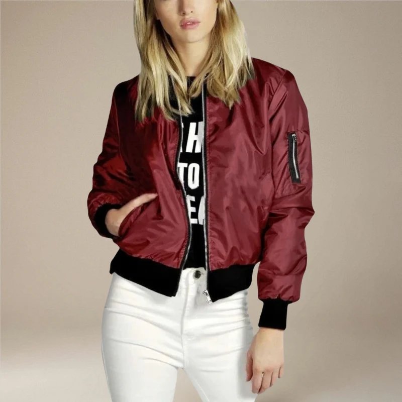 Mireya – Bomber Jacket with Zipper and Pockets - Image 4