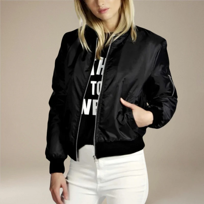Mireya – Bomber Jacket with Zipper and Pockets - Image 6