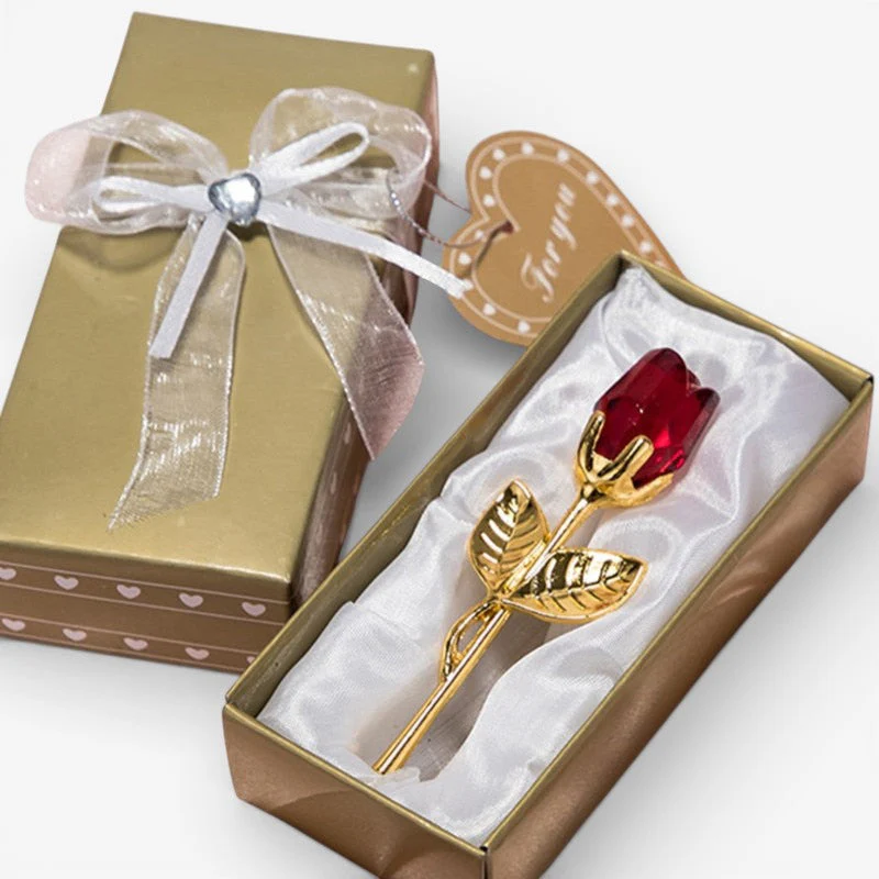 Decorative Crystal Gift Box with Heart and Rose - Image 4