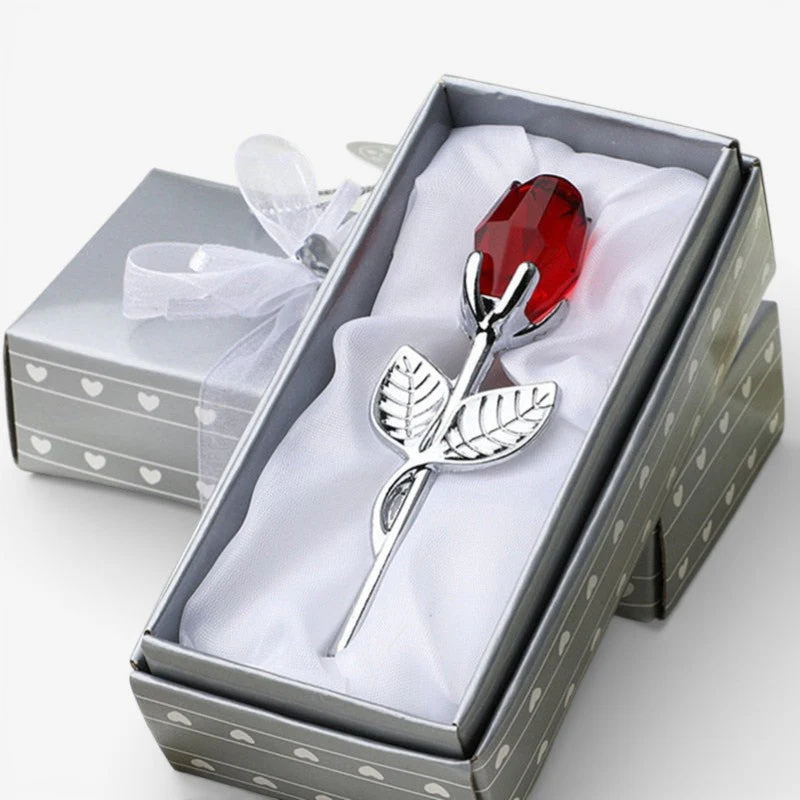 Decorative Crystal Gift Box with Heart and Rose - Image 9