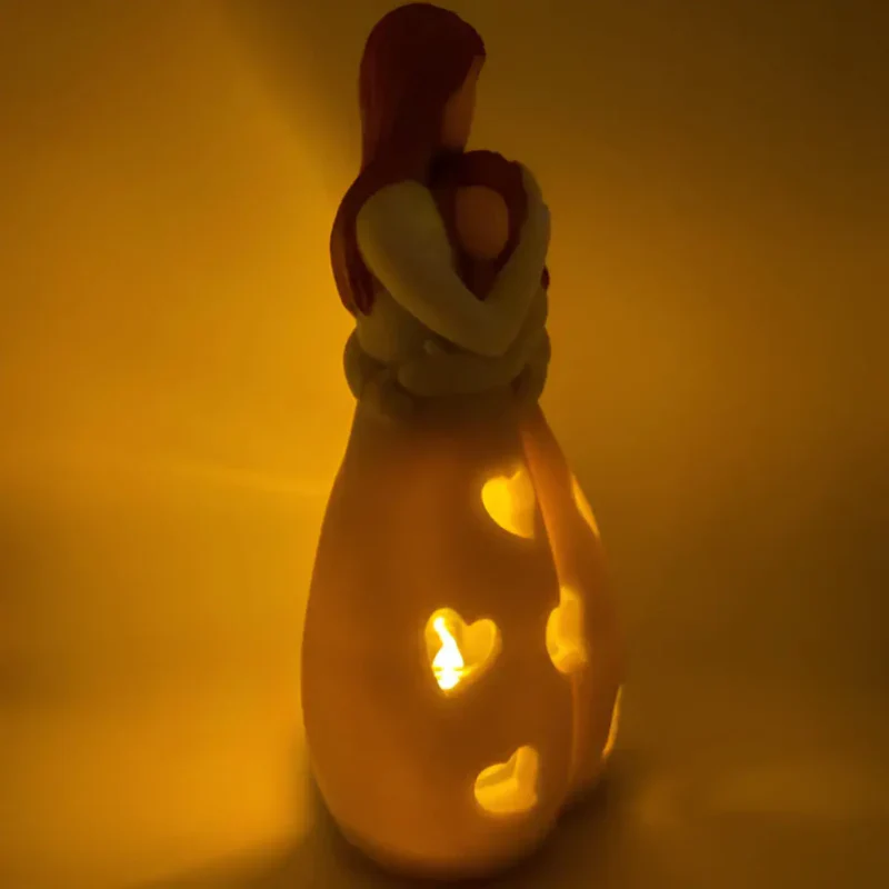 Mother and Daughter Candle Holder Statue - Image 9