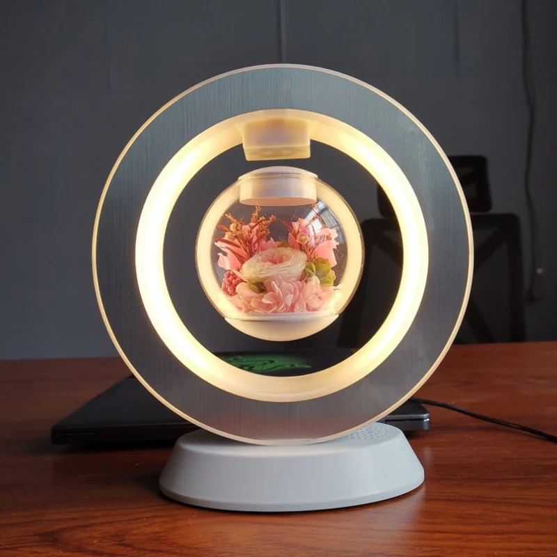 USB Desk Lamp with Floating Flower Design - Image 13