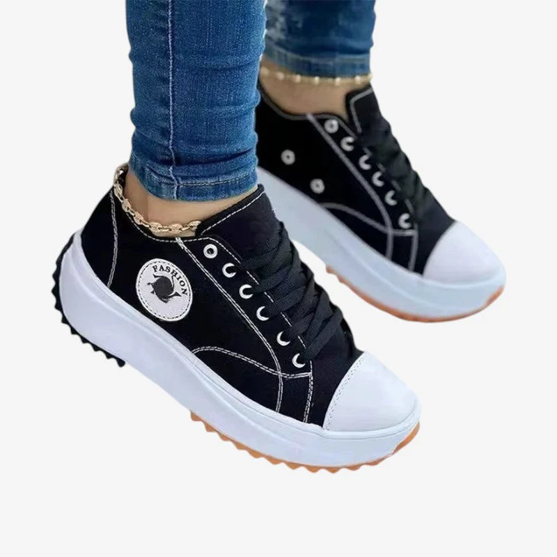Nancy - Flat Non Slip Lace Up Boots With Round Toe - Image 3