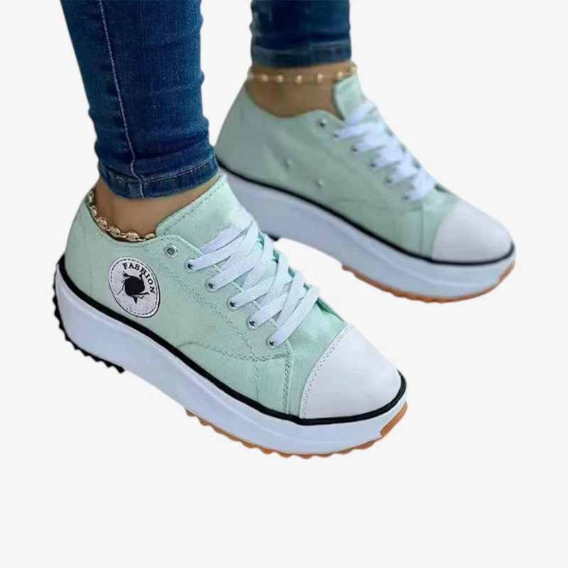 Nancy - Flat Non Slip Lace Up Boots With Round Toe - Image 4
