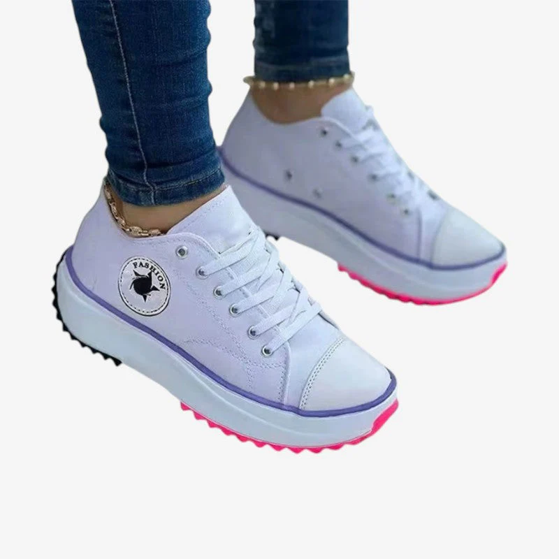 Nancy - Flat Non Slip Lace Up Boots With Round Toe - Image 5