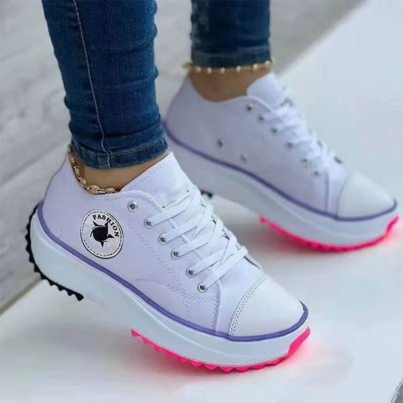 Nancy - Flat Non Slip Lace Up Boots With Round Toe - Image 6