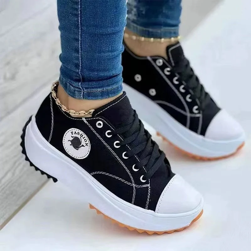 Nancy - Flat Non Slip Lace Up Boots With Round Toe - Image 8