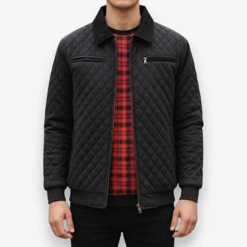 Nathan – Men's Long Sleeve Jacket with Zipper Closure - Image 2