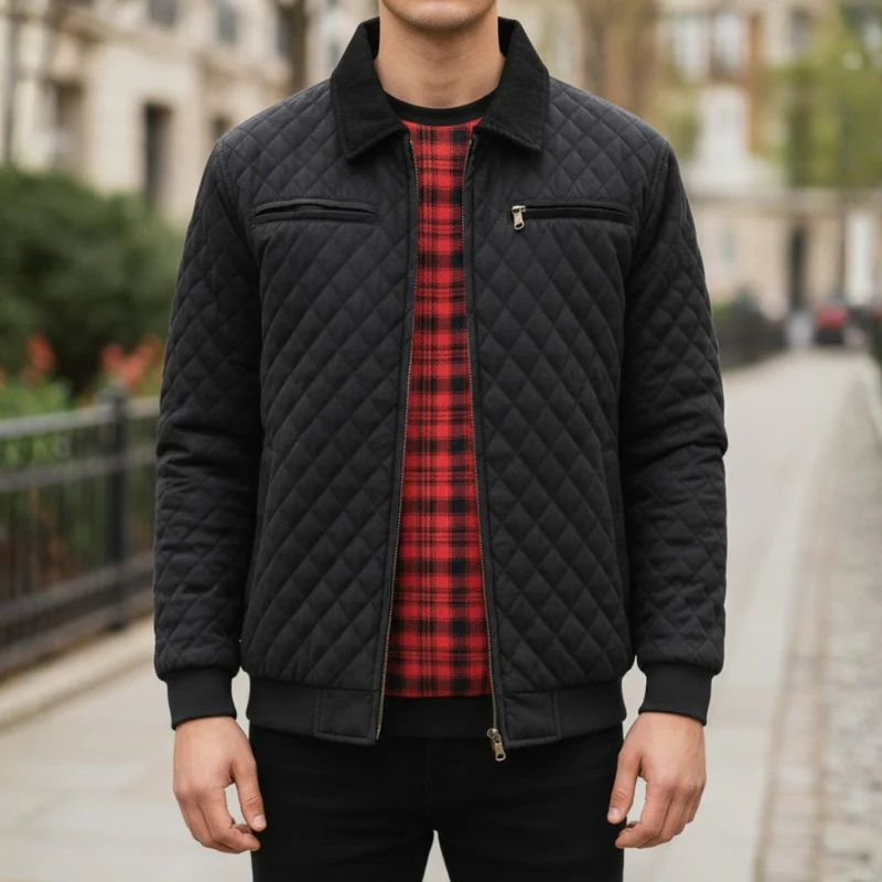 Nathan – Men's Long Sleeve Jacket with Zipper Closure - Image 6