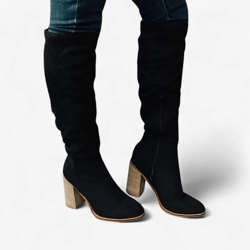 Nienke – Knee-High Boots with Side Zip & Pointed Toe - Image 3