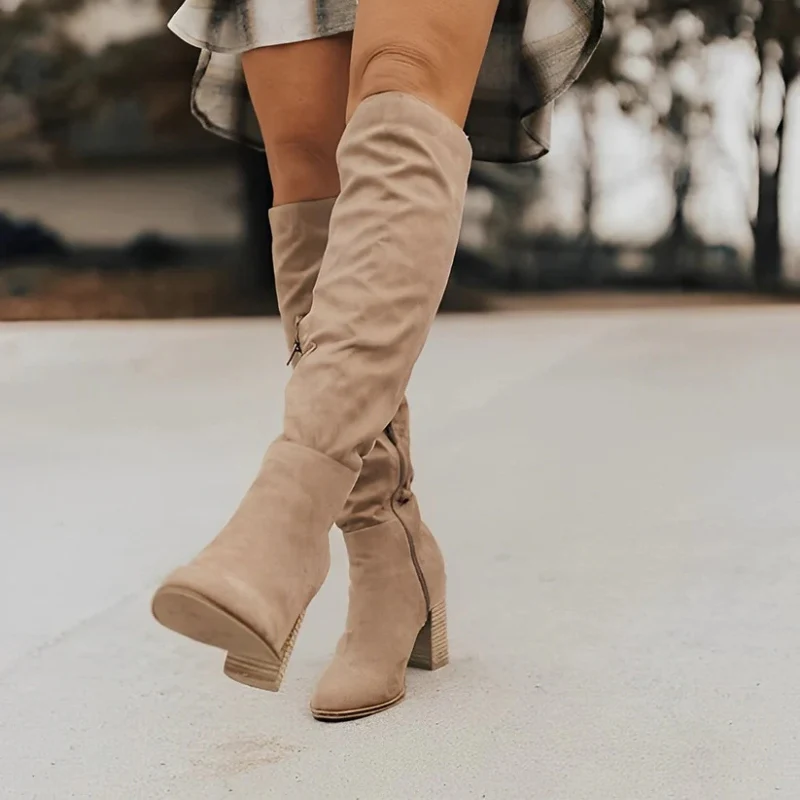 Nienke – Knee-High Boots with Side Zip & Pointed Toe - Image 5