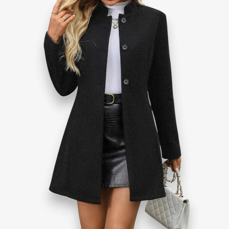Nina – Long Sleeve Jacket with Button Closure