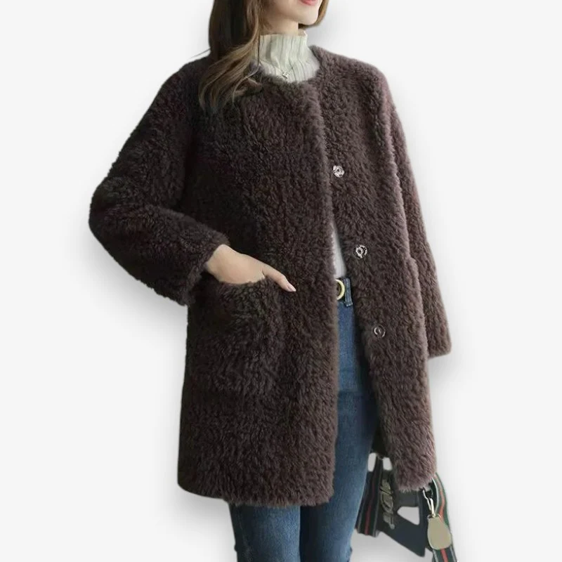 Nina – Women's Long Sleeve Jacket with Pocket Design - Image 3