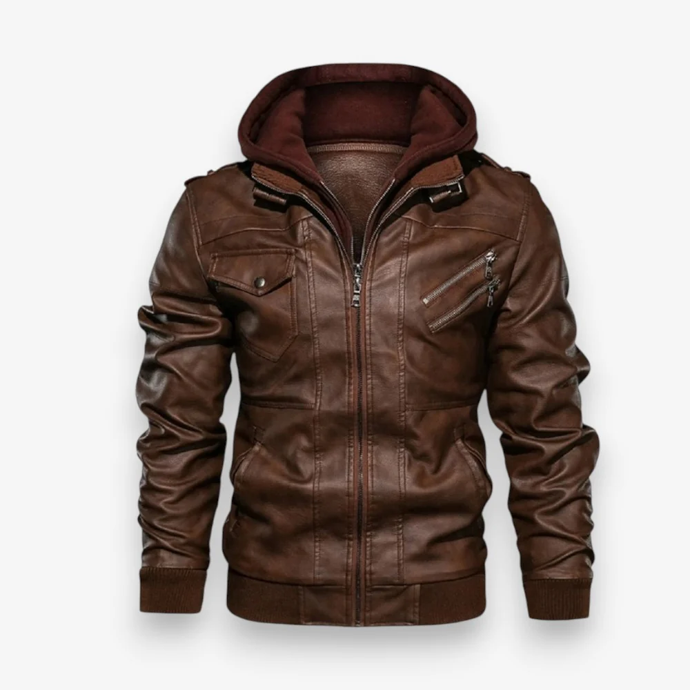 Noah – Long Sleeve Jacket with Zipper and Hoodie - Image 2