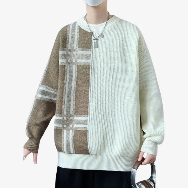 Noah – Men's Sweater with Round Neck & Ribbed Hem