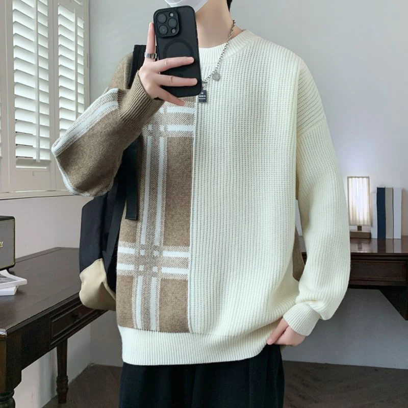 Noah – Men's Sweater with Round Neck & Ribbed Hem - Image 4