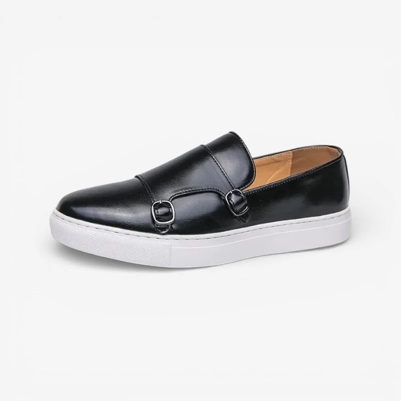 Noah – Round Toe Shoes with Double Buckle Closure