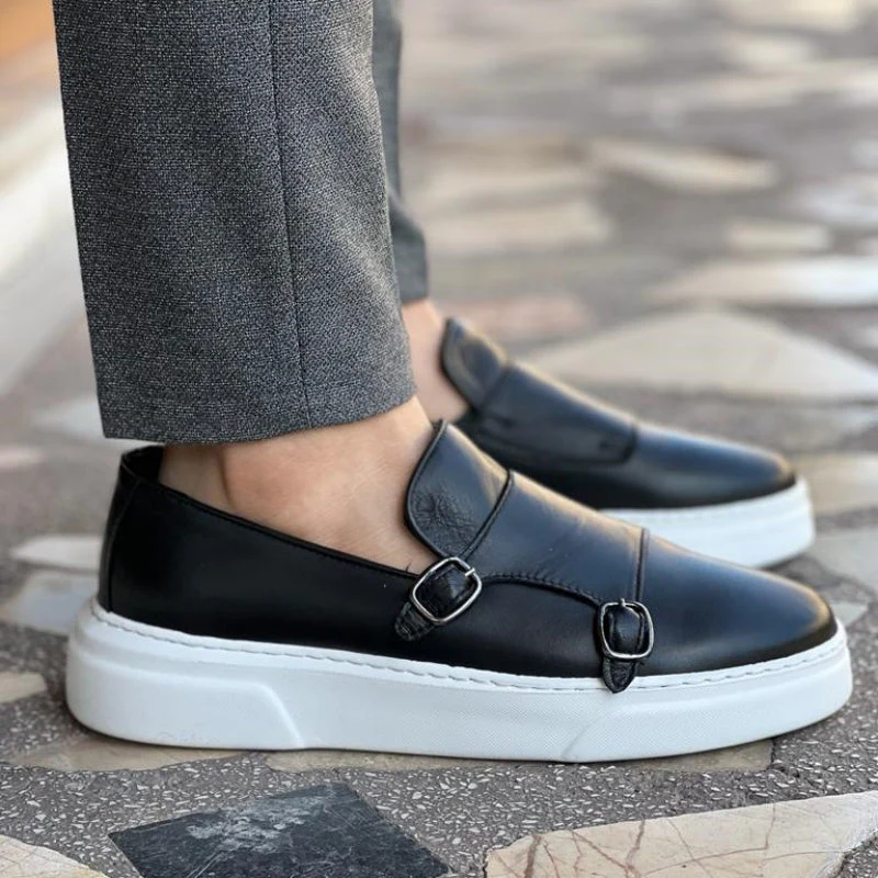 Noah – Round Toe Shoes with Double Buckle Closure - Image 3