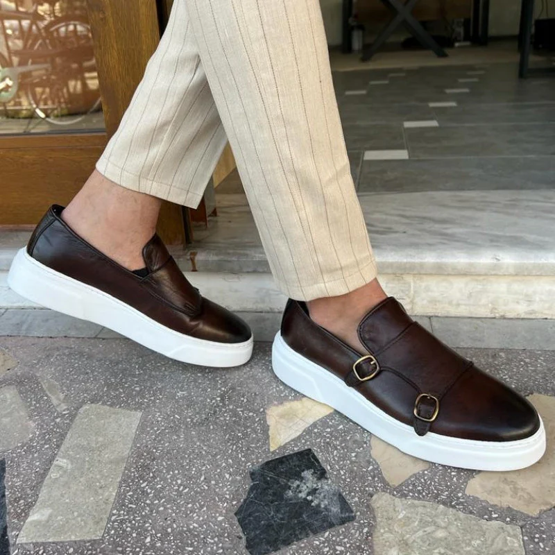 Noah – Round Toe Shoes with Double Buckle Closure - Image 6